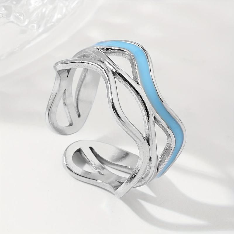 Steel Irregular Shape Ring Stainless Steel Classic Romantic Ring