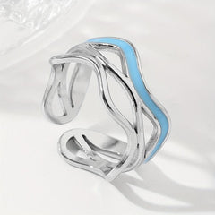 Steel Irregular Shape Ring Stainless Steel Classic Romantic Ring