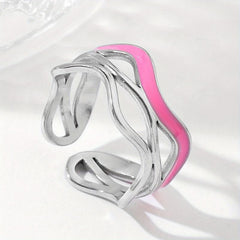 Steel Irregular Shape Ring Stainless Steel Classic Romantic Ring