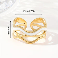 Steel Irregular Shape Ring Stainless Steel Classic Romantic Ring
