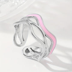 Steel Irregular Shape Ring Stainless Steel Classic Romantic Ring