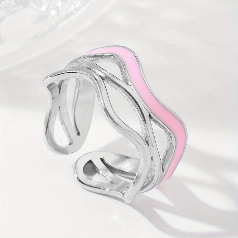 Steel Irregular Shape Ring Stainless Steel Classic Romantic Ring