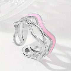 Steel Irregular Shape Ring Stainless Steel Classic Romantic Ring