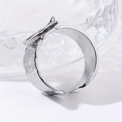 Steel Eye Pendant Stainless Steel Open Ring Adjustable Ring