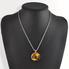 Round Fairy Crystal Bead Pendant Necklace for Men and Women