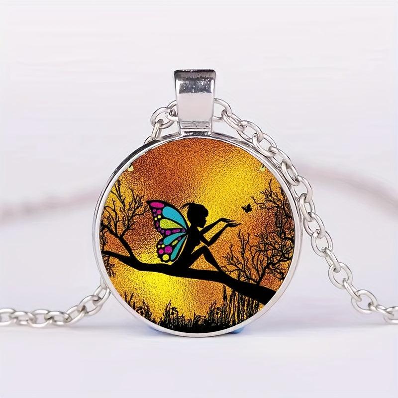 Round Fairy Crystal Bead Pendant Necklace for Men and Women
