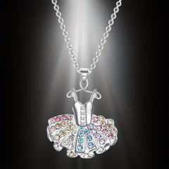 Ballet Dress Pendant Necklace Women Jewelry Gift