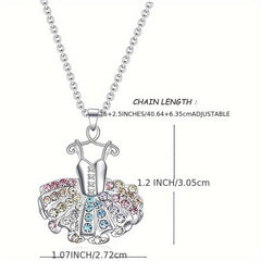 Ballet Dress Pendant Necklace Women Jewelry Gift