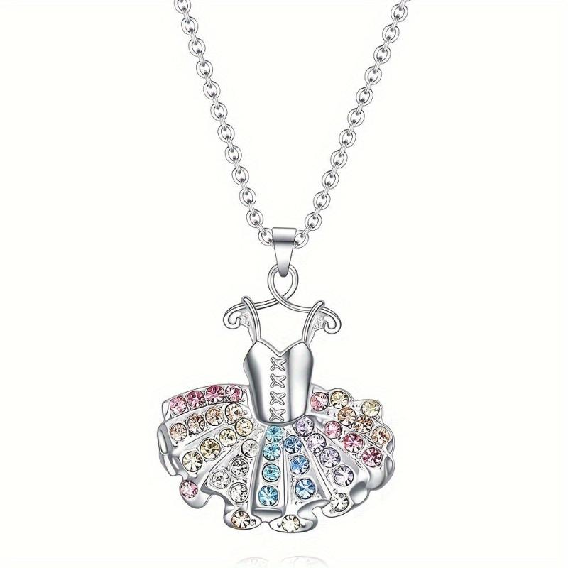 Ballet Dress Pendant Necklace Women Jewelry Gift