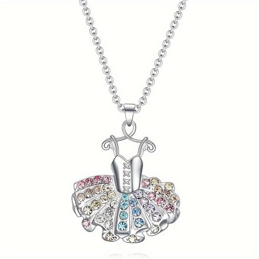 Ballet Dress Pendant Necklace Women Jewelry Gift