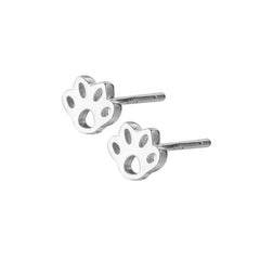 Silvery Kitten Claws Stud Earrings Alloy Electroplated For Girls Party