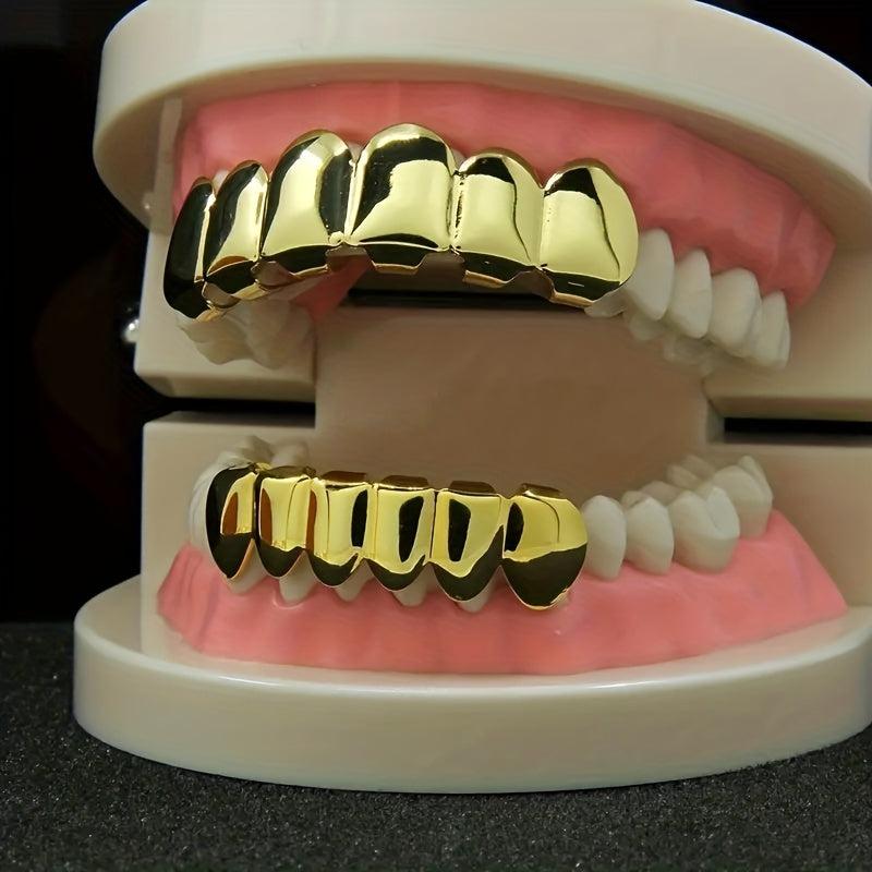 Unisex Hip Hop Style Grillz Fixing Bar For 6 Top & Bottom Set
