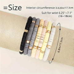 Bohemian Layer Beaded Stacking Statement Bracelets Set