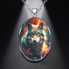 Creative Wolf Pendant Necklace Hip Hop Animal Anniversary Party Toy