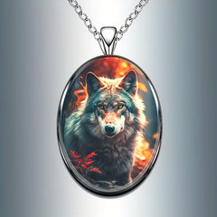 Creative Wolf Pendant Necklace Hip Hop Animal Anniversary Party Toy