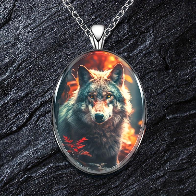 Creative Wolf Pendant Necklace Hip Hop Animal Anniversary Party Toy