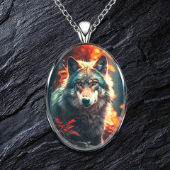 Creative Wolf Pendant Necklace Hip Hop Animal Anniversary Party Toy