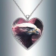 Heart shaped Eagle Necklace - Family Anniversary Christmas Gift