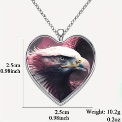Heart shaped Eagle Necklace - Family Anniversary Christmas Gift