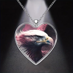 Heart shaped Eagle Necklace - Family Anniversary Christmas Gift