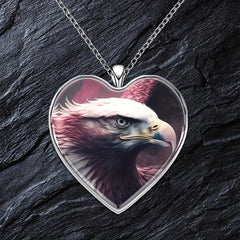 Heart shaped Eagle Necklace - Family Anniversary Christmas Gift