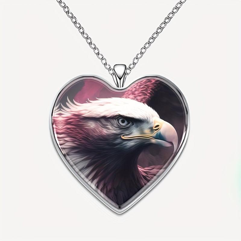 Heart shaped Eagle Necklace - Family Anniversary Christmas Gift