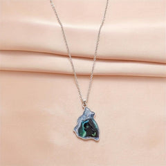 Triangle Crystal Pendant Cat Necklace Toy Gift
