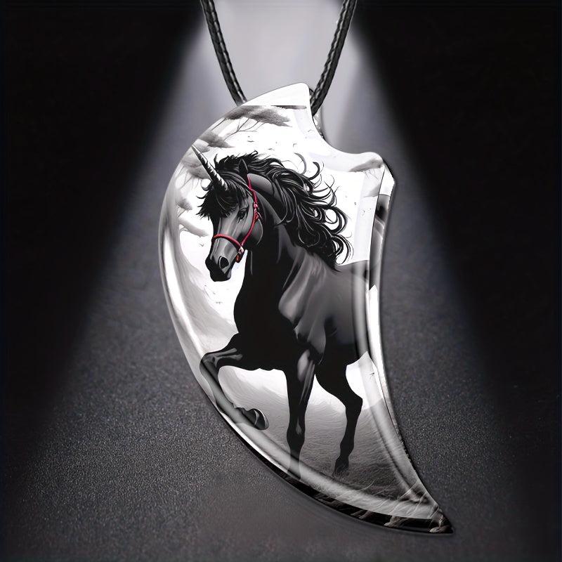 Creative Horse Resin Pendant Necklace Toy Gift