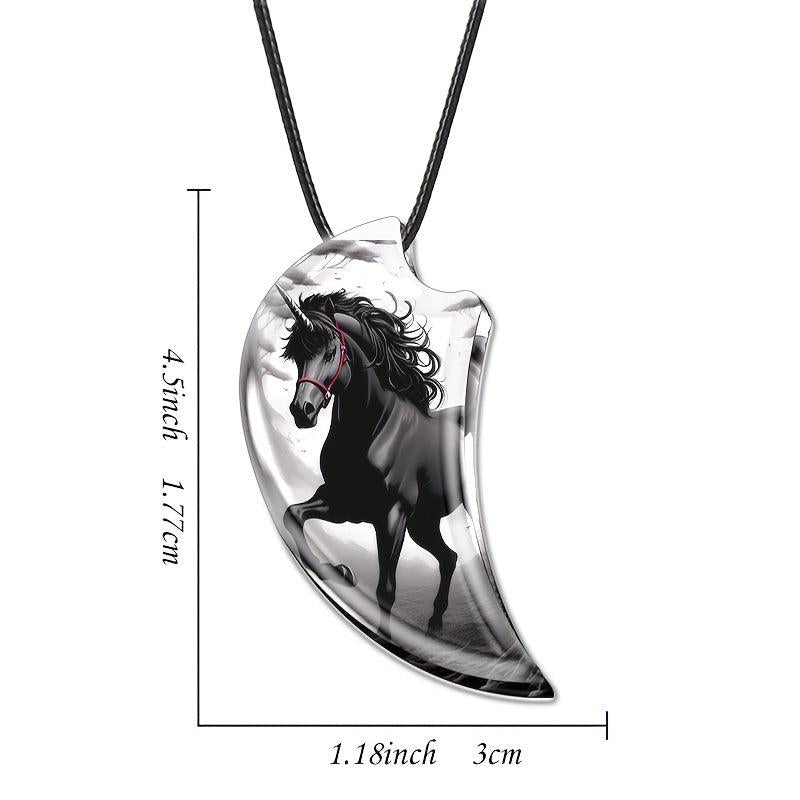 Creative Horse Resin Pendant Necklace Toy Gift