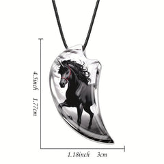 Creative Horse Resin Pendant Necklace Toy Gift