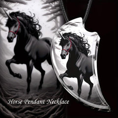 Creative Horse Resin Pendant Necklace Toy Gift