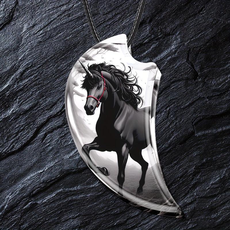 Creative Horse Resin Pendant Necklace Toy Gift