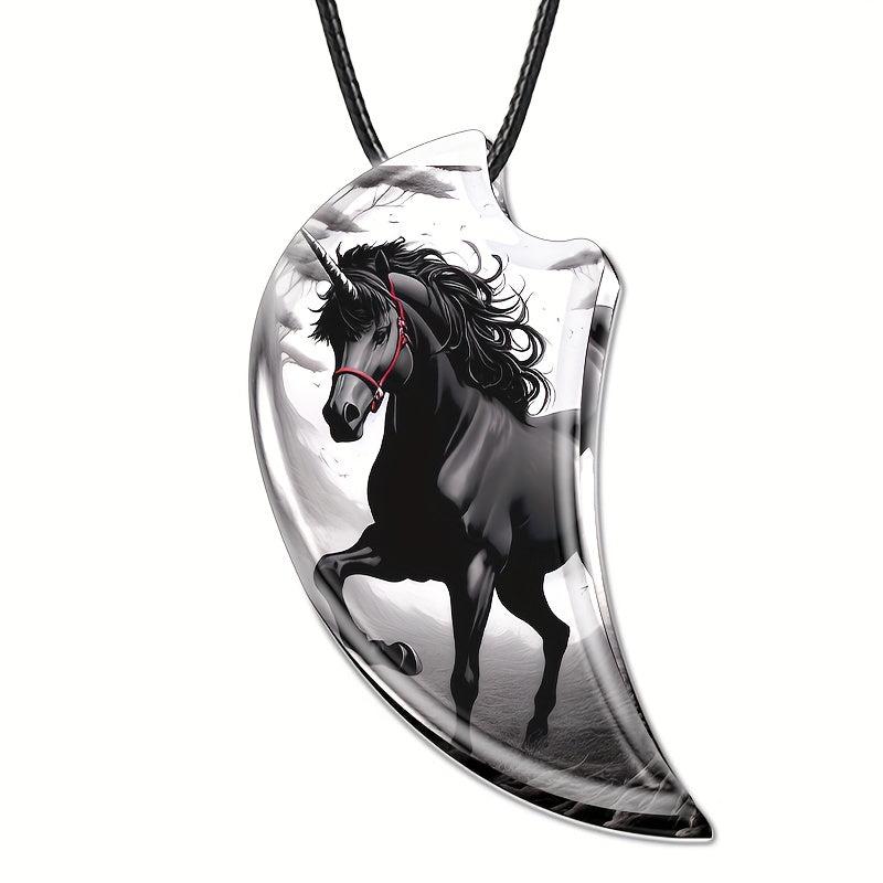 Creative Horse Resin Pendant Necklace Toy Gift