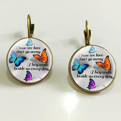 Butterfly Crystal Earrings for Kids