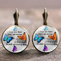 Butterfly Crystal Earrings for Kids