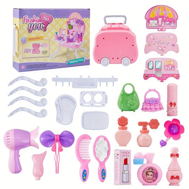 Girls Beauty Salon Toys Set Pretend Play Doll Hair Stylist Toy Kit