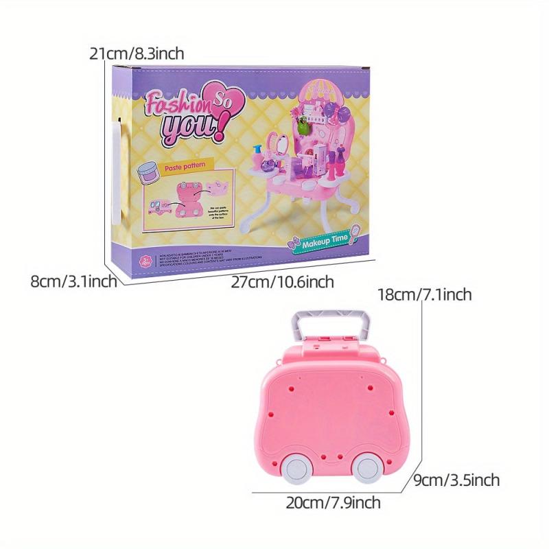 Girls Beauty Salon Toys Set Pretend Play Doll Hair Stylist Toy Kit