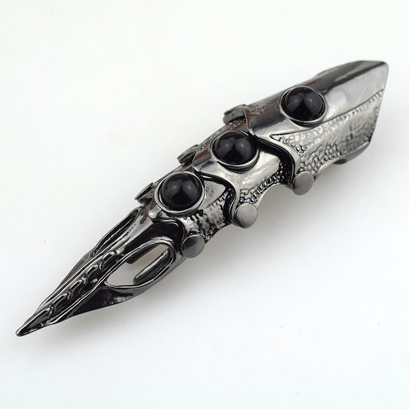 Vintage Punk Skeleton Finger Ring Dragon Claw Knuckle Armor