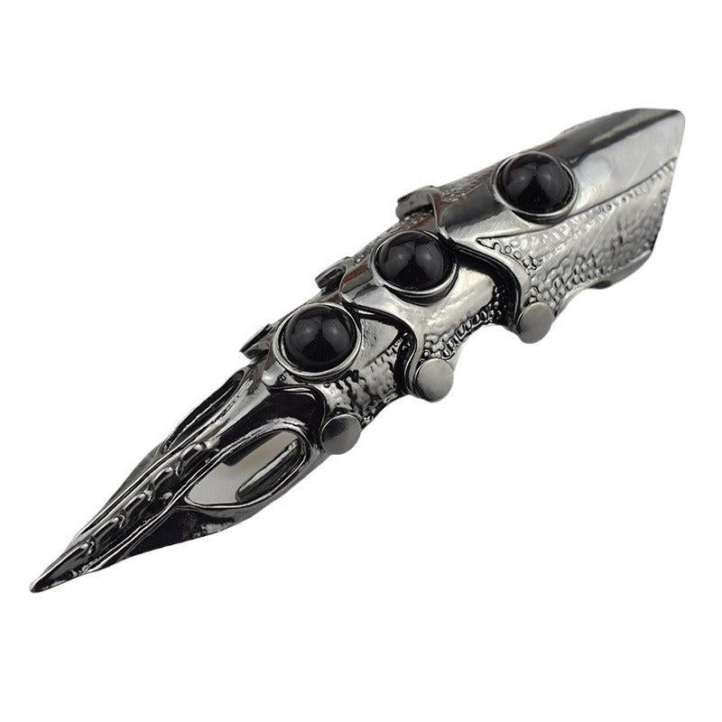 Vintage Punk Skeleton Finger Ring Dragon Claw Knuckle Armor