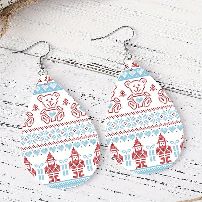 PU Leather Earrings Girl Jewelry Holiday Halloween Gift