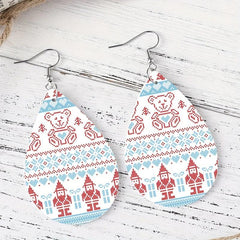 PU Leather Earrings Girl Jewelry Holiday Halloween Gift