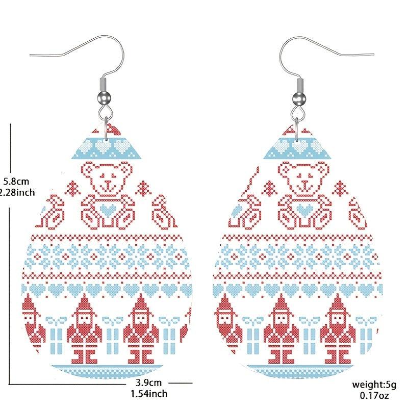 PU Leather Earrings Girl Jewelry Holiday Halloween Gift