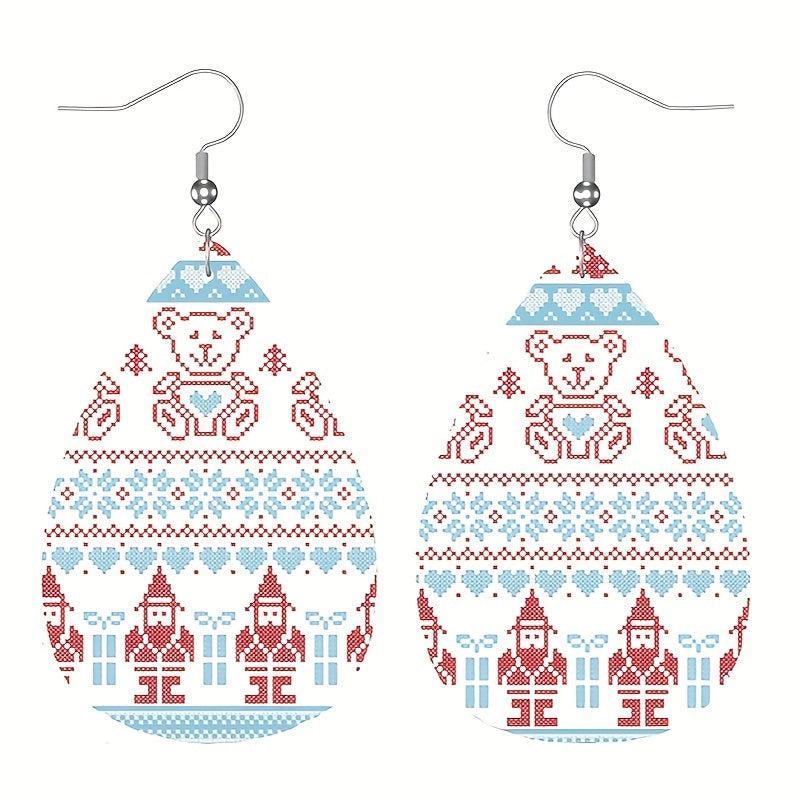 PU Leather Earrings Girl Jewelry Holiday Halloween Gift