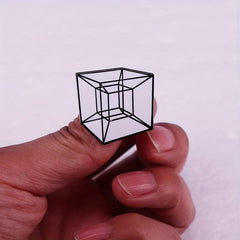 4D Space Enamel Pin Brooch Gift