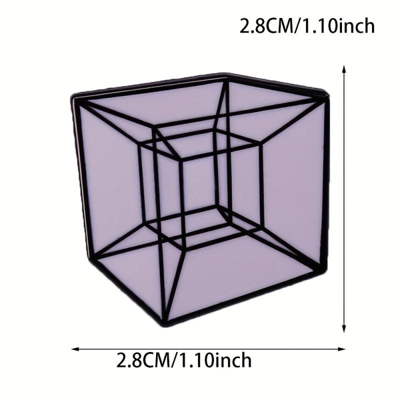 4D Space Enamel Pin Brooch Gift