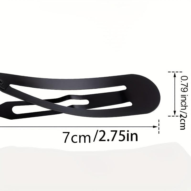 Metal Snap Hair Clips for Women Non-slip Barrettes