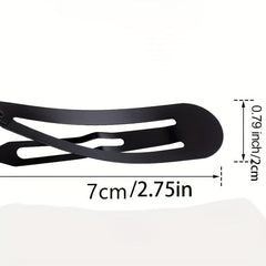 Metal Snap Hair Clips for Women Non-slip Barrettes