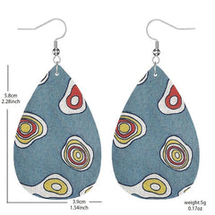 Irregular Circles PU Leather Earrings Women Accessories