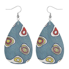 Irregular Circles PU Leather Earrings Women Accessories