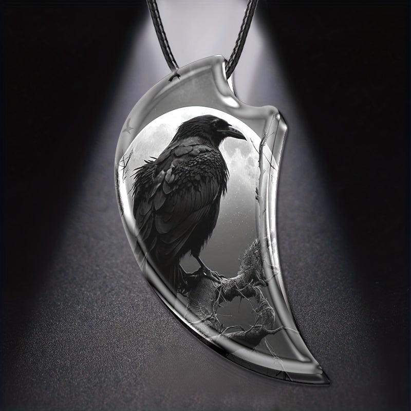Eagle Resin Pendant Landscape Animal Necklace Gothic Vintage Party Gift